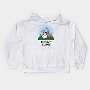 Mount Flu-ji Funny Mountain Pun Kids Hoodie